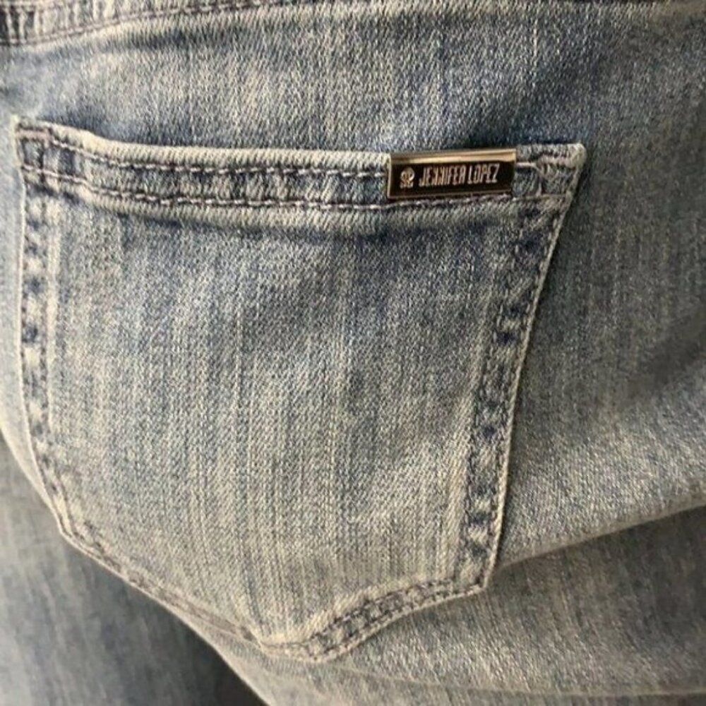 Jennifer Lopez Women Rhinestone Embellish Blue Denim Ankle Jeans size 2 - Picture 8 of 8
